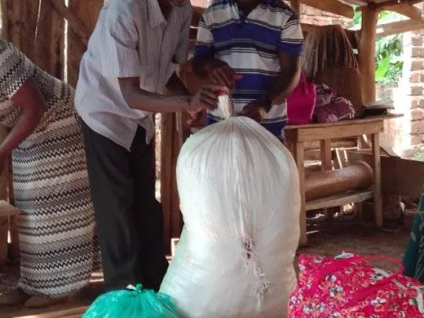 giving food to the needy